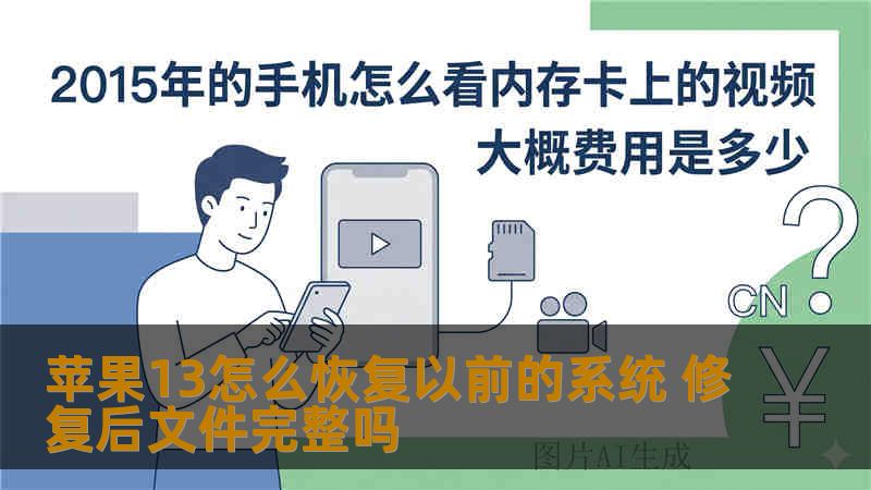 苹果13怎么恢复以前的系统 修复后文件完整吗