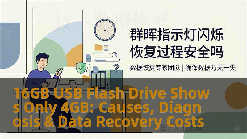 16GB USB Flash Drive Shows Only 4GB: Causes, Diagnosis & Data Recovery Costs