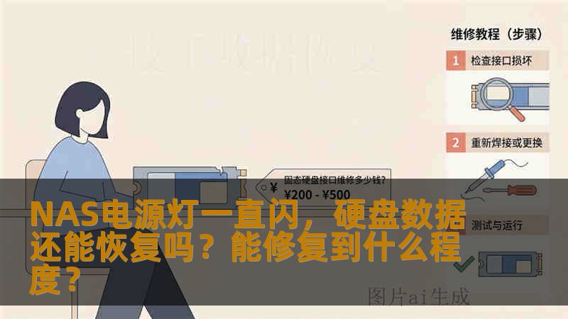NAS电源灯一直闪，硬盘数据还能恢复吗？能修复到什么程度？