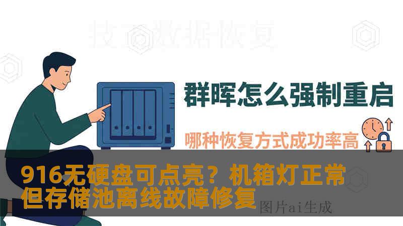 916无硬盘可点亮？机箱灯正常但存储池离线故障修复