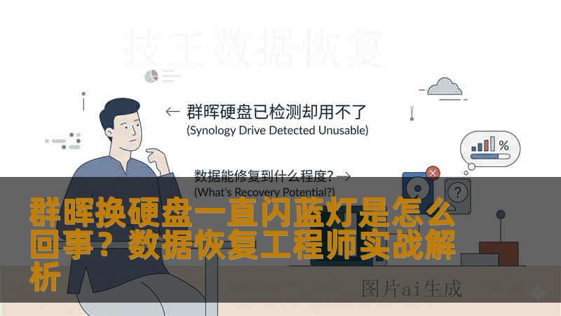 群晖换硬盘一直闪蓝灯是怎么回事？数据恢复工程师实战解析