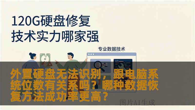 外置硬盘无法识别，跟电脑系统位数有关系吗？哪种数据恢复方法成功率更高？
