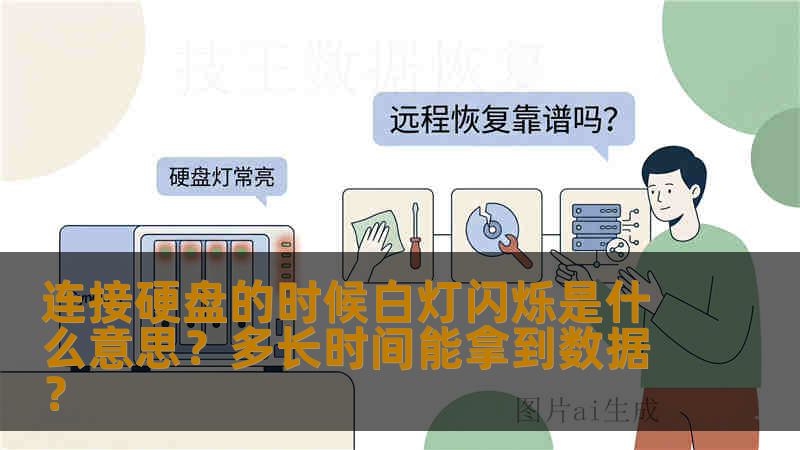 连接硬盘的时候白灯闪烁是什么意思？多长时间能拿到数据？