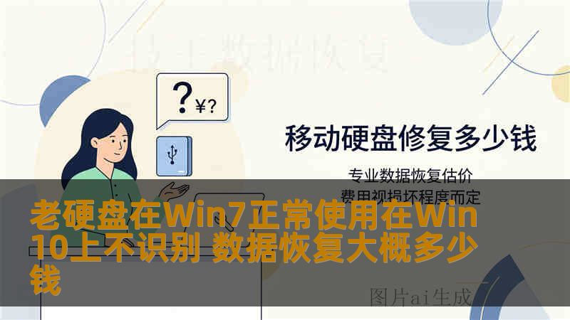 老硬盘在Win7正常使用在Win10上不识别 数据恢复大概多少钱