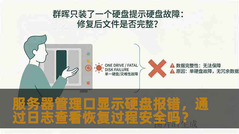 服务器管理口显示硬盘报错，通过日志查看恢复过程安全吗？