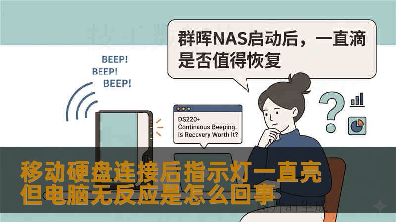 移动硬盘连接后指示灯一直亮但电脑无反应是怎么回事