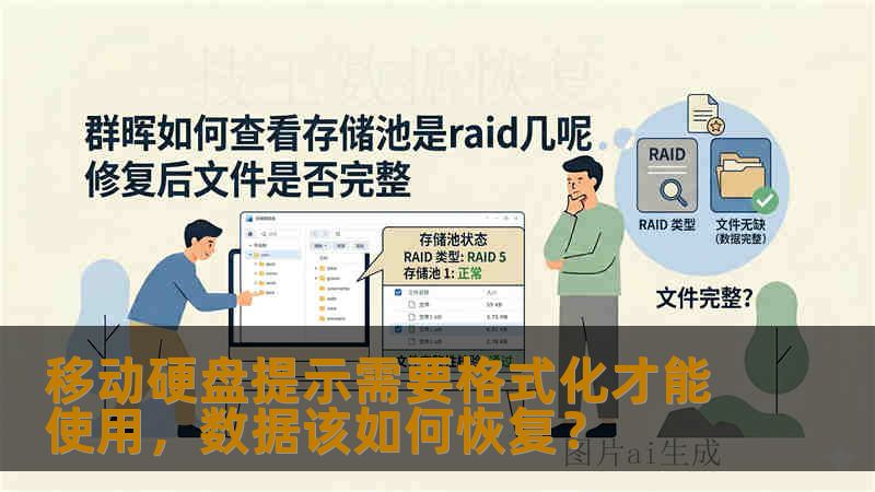移动硬盘提示需要格式化才能使用，数据该如何恢复？