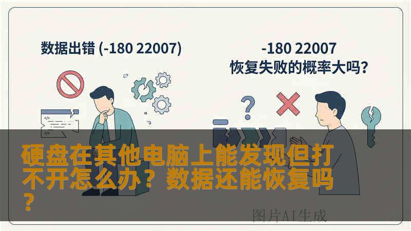 硬盘在其他电脑上能发现但打不开怎么办？数据还能恢复吗？