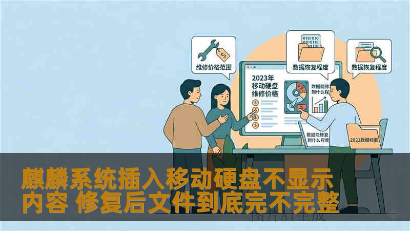 麒麟系统插入移动硬盘不显示内容 修复后文件到底完不完整