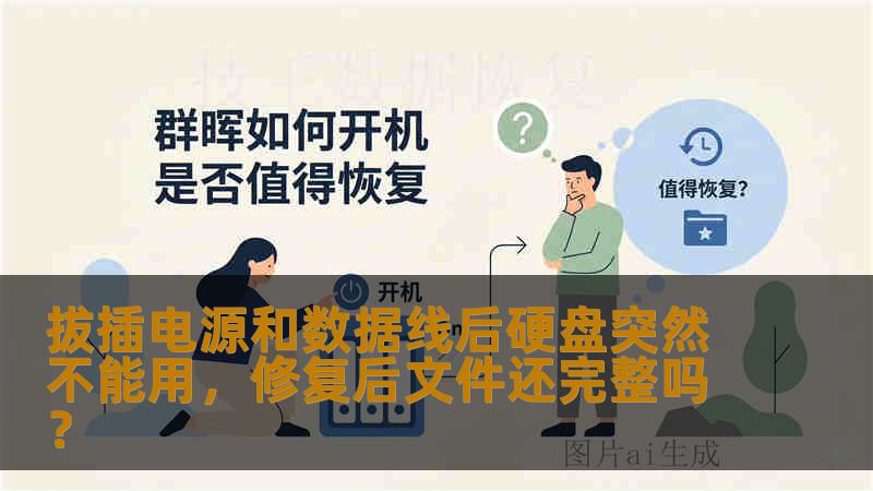拔插电源和数据线后硬盘突然不能用，修复后文件还完整吗？