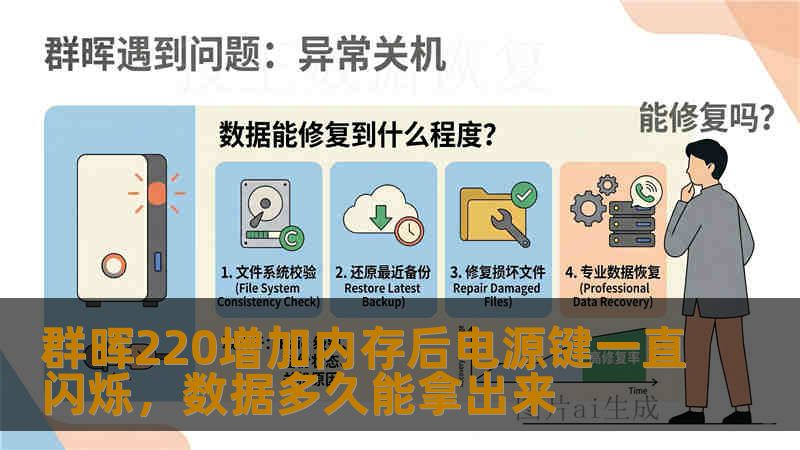 群晖220增加内存后电源键一直闪烁，数据多久能拿出来