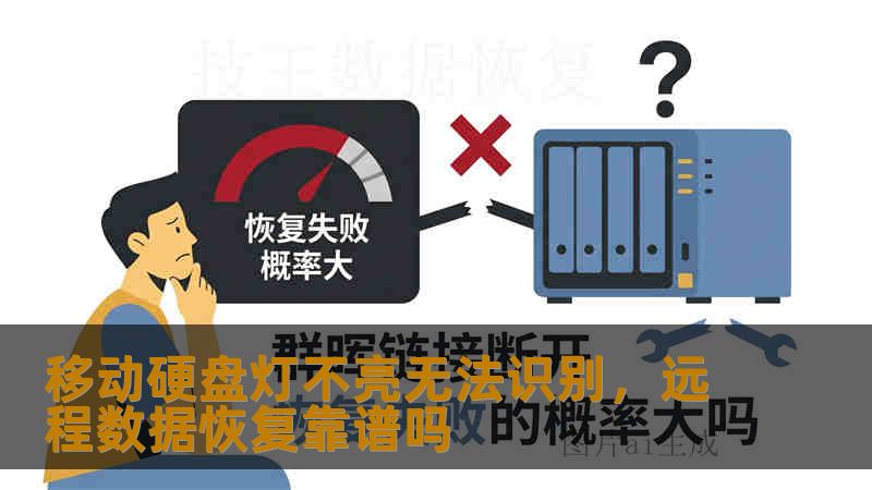 移动硬盘灯不亮无法识别，远程数据恢复靠谱吗