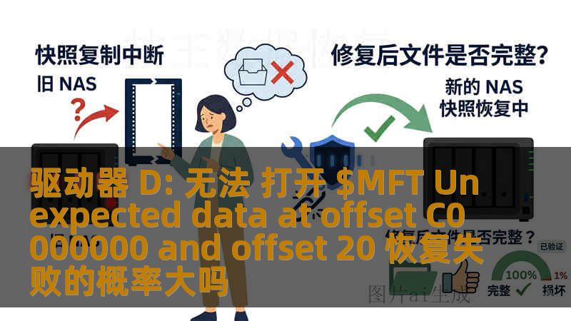 驱动器 D: 无法 打开 $MFT Unexpected data at offset C0000000 and offset 20 恢复失败的概率大吗