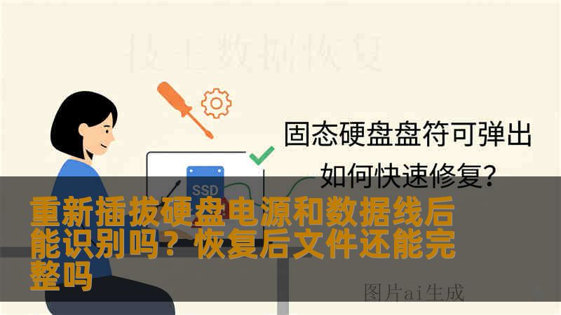 重新插拔硬盘电源和数据线后能识别吗？恢复后文件还能完整吗