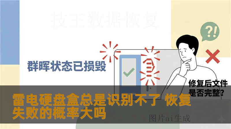雷电硬盘盒总是识别不了 恢复失败的概率大吗