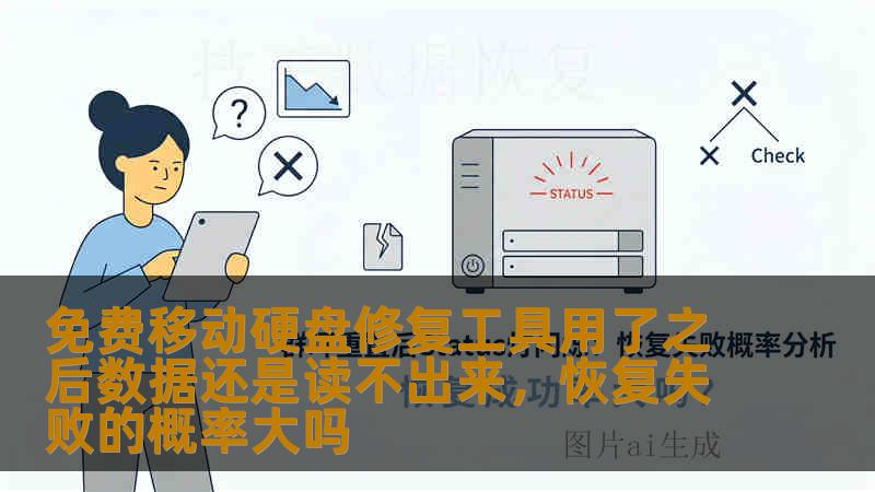免费移动硬盘修复工具用了之后数据还是读不出来,恢复失败的概率大吗 免费移动硬盘修复工具用了之后数据还是读不出来,恢复失败的概率大吗