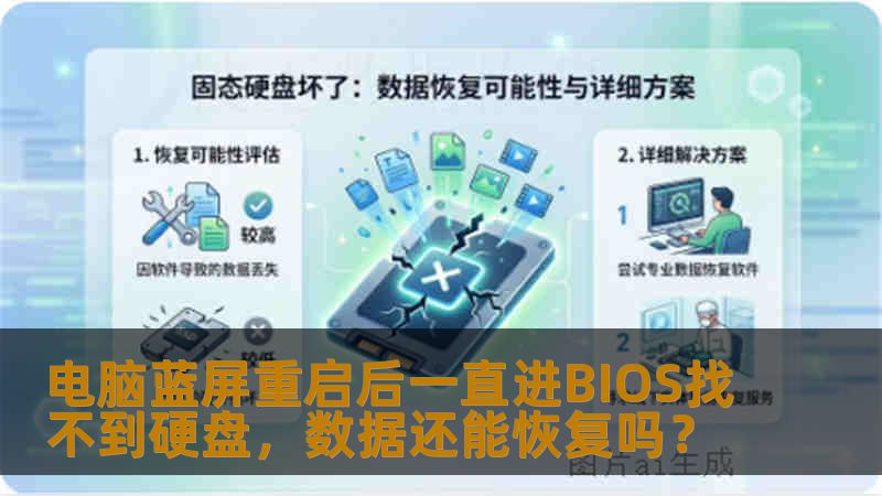 电脑蓝屏重启后一直进BIOS找不到硬盘，数据还能恢复吗？