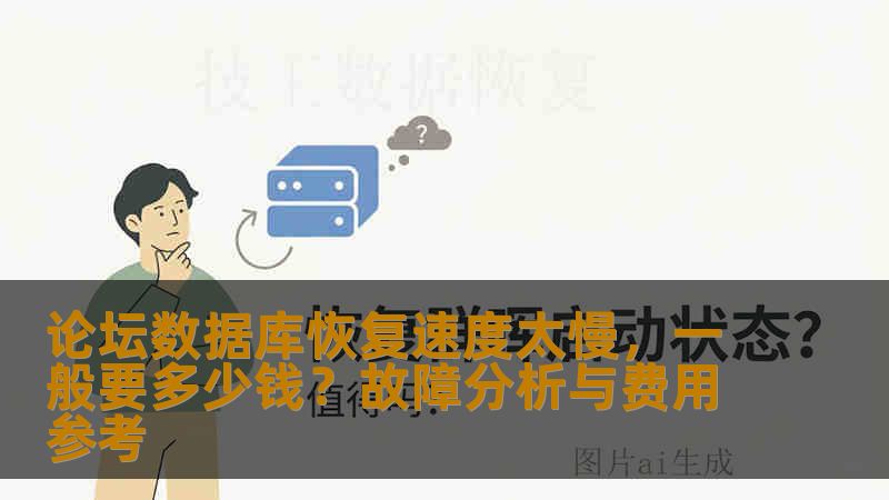 论坛数据库恢复速度太慢，一般要多少钱？故障分析与费用参考