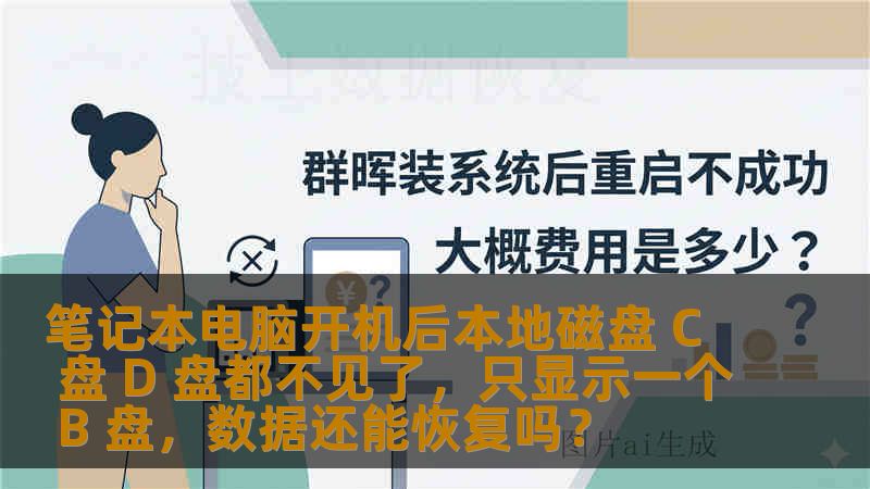 笔记本电脑开机后本地磁盘 C 盘 D 盘都不见了,只显示一个 B 盘,数据还能恢复吗? 笔记本电脑开机后本地磁盘 C 盘 D 盘都不见了,只显示一个 B 盘,数据还能恢复吗?
