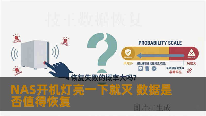 NAS开机灯亮一下就灭 数据是否值得恢复
