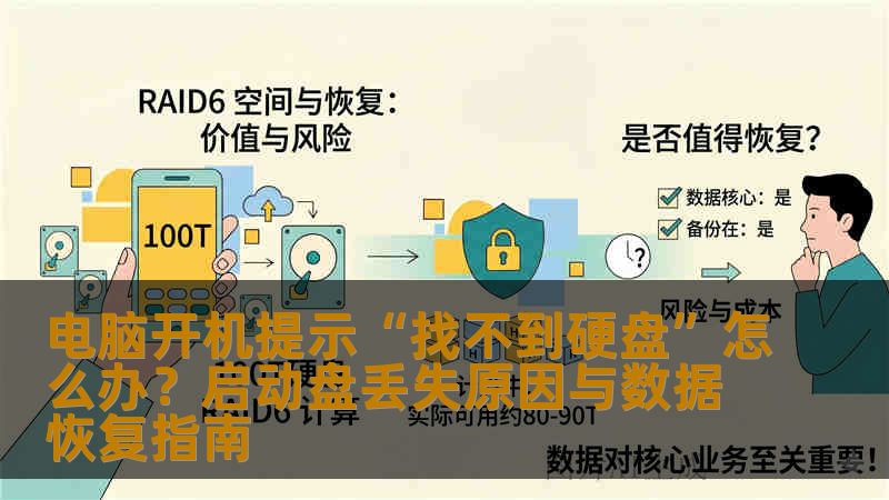 电脑开机提示“找不到硬盘”怎么办？启动盘丢失原因与数据恢复指南