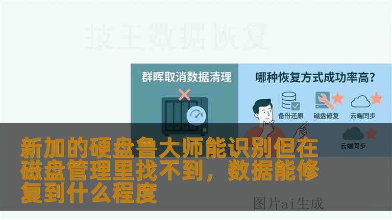 新加的硬盘鲁大师能识别但在磁盘管理里找不到，数据能修复到什么程度