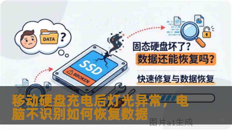 移动硬盘充电后灯光异常，电脑不识别如何恢复数据
