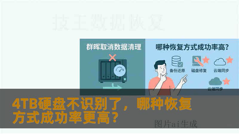 4TB硬盘不识别了，哪种恢复方式成功率更高？