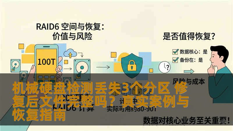 机械硬盘检测丢失3个分区 修复后文件完整吗？真实案例与恢复指南