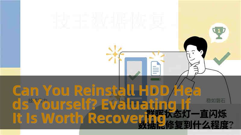Can You Reinstall HDD Heads Yourself? Evaluating If It Is Worth Recovering