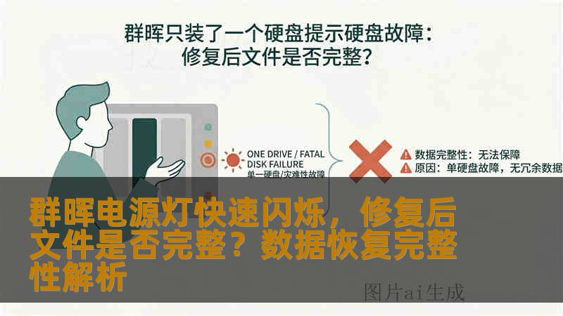 群晖电源灯快速闪烁，修复后文件是否完整？数据恢复完整性解析