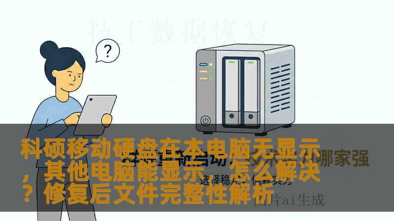 科硕移动硬盘在本电脑无显示，其他电脑能显示，怎么解决？修复后文件完整性解析