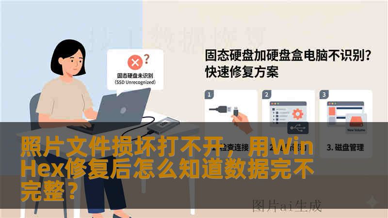 照片文件损坏打不开，用WinHex修复后怎么知道数据完不完整？