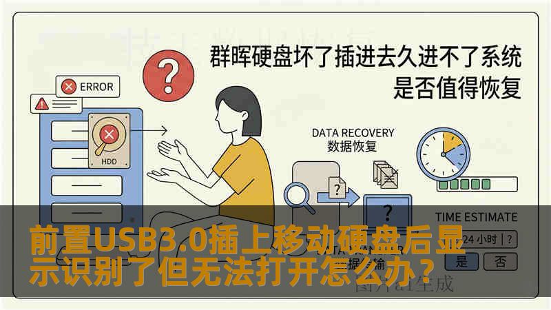 前置USB3.0插上移动硬盘后显示识别了但无法打开怎么办？