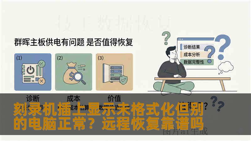 刻录机插上显示未格式化但别的电脑正常？远程恢复靠谱吗