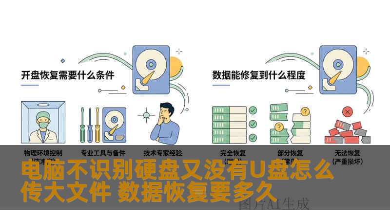 电脑不识别硬盘又没有U盘怎么传大文件 数据恢复要多久