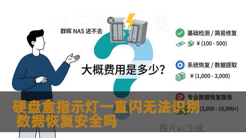 硬盘盒指示灯一直闪无法识别 数据恢复安全吗