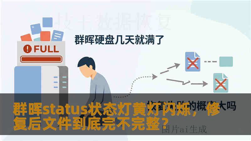 群晖status状态灯黄灯闪烁,修复后文件到底完不完整? 群晖status状态灯黄灯闪烁,修复后文件到底完不完整?