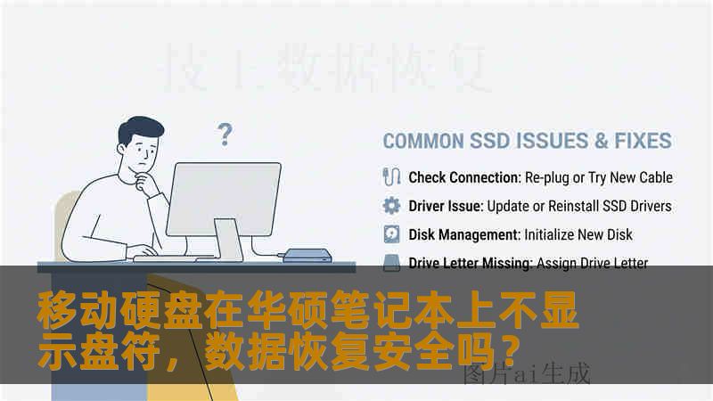 移动硬盘在华硕笔记本上不显示盘符，数据恢复安全吗？