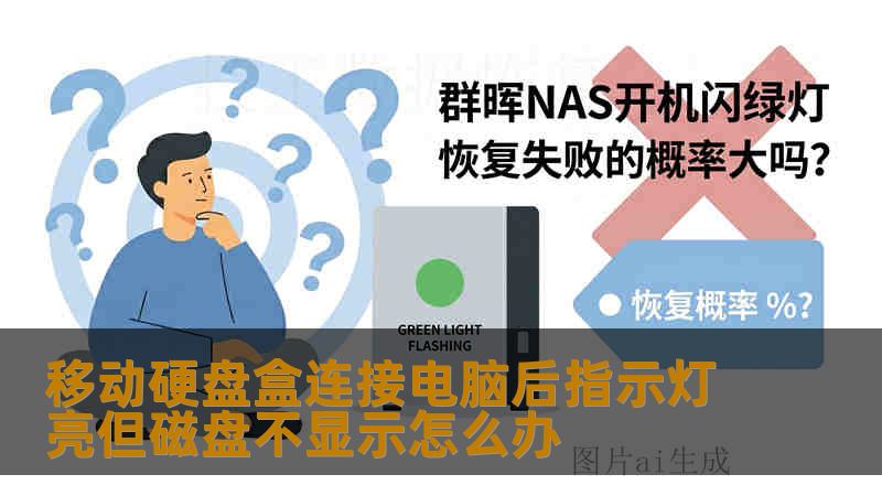 移动硬盘盒连接电脑后指示灯亮但磁盘不显示怎么办 移动硬盘盒连接电脑后指示灯亮但磁盘不显示怎么办