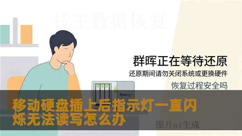 移动硬盘插上后指示灯一直闪烁无法读写怎么办 移动硬盘插上后指示灯一直闪烁无法读写怎么办