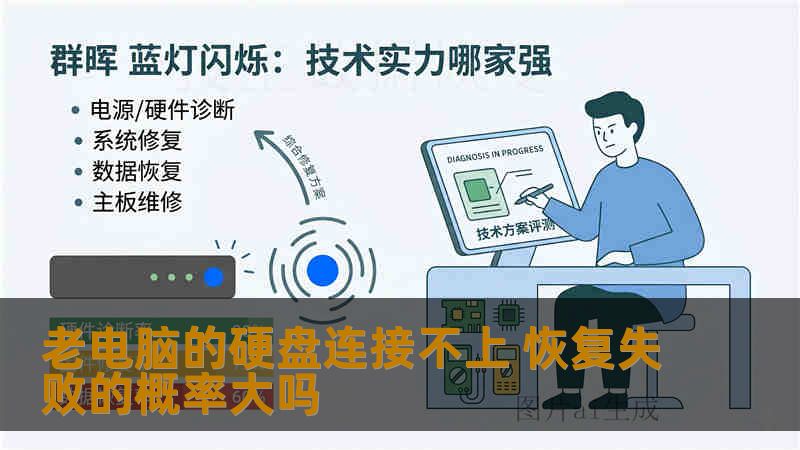老电脑的硬盘连接不上 恢复失败的概率大吗