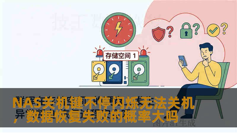 NAS关机键不停闪烁无法关机，数据恢复失败的概率大吗