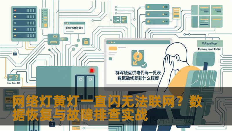 网络灯黄灯一直闪无法联网？数据恢复与故障排查实战