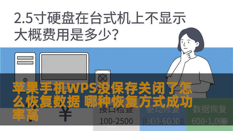 苹果手机WPS没保存关闭了怎么恢复数据 哪种恢复方式成功率高