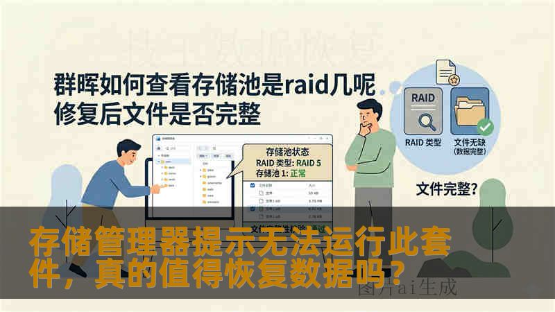 存储管理器提示无法运行此套件，真的值得恢复数据吗？