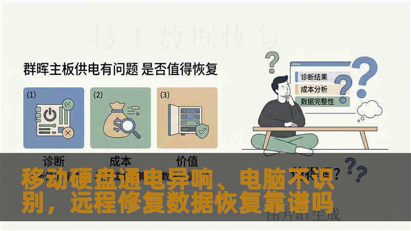 移动硬盘通电异响、电脑不识别，远程修复数据恢复靠谱吗