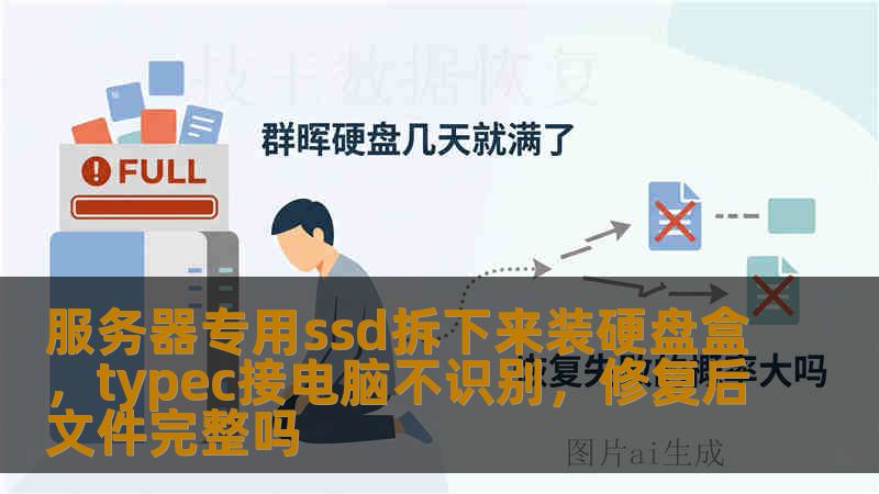 服务器专用ssd拆下来装硬盘盒,typec接电脑不识别,修复后文件完整吗 服务器专用ssd拆下来装硬盘盒,typec接电脑不识别,修复后文件完整吗