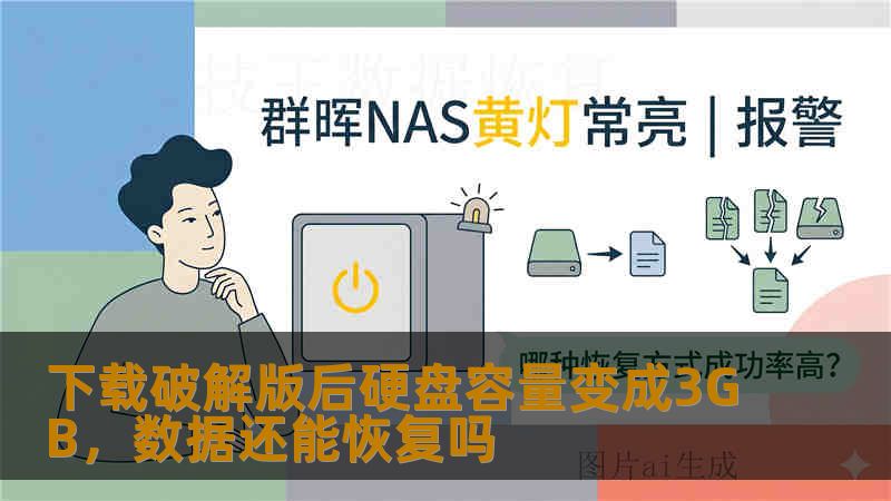 下载破解版后硬盘容量变成3GB，数据还能恢复吗