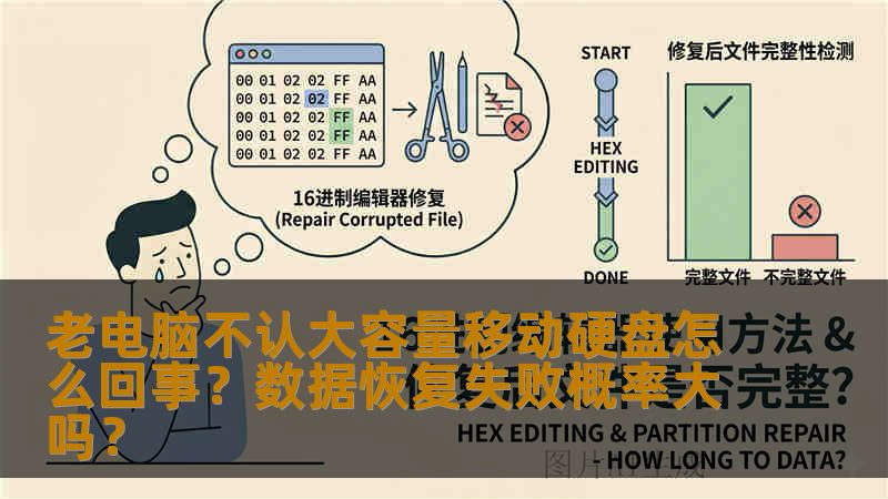 老电脑不认大容量移动硬盘怎么回事？数据恢复失败概率大吗？